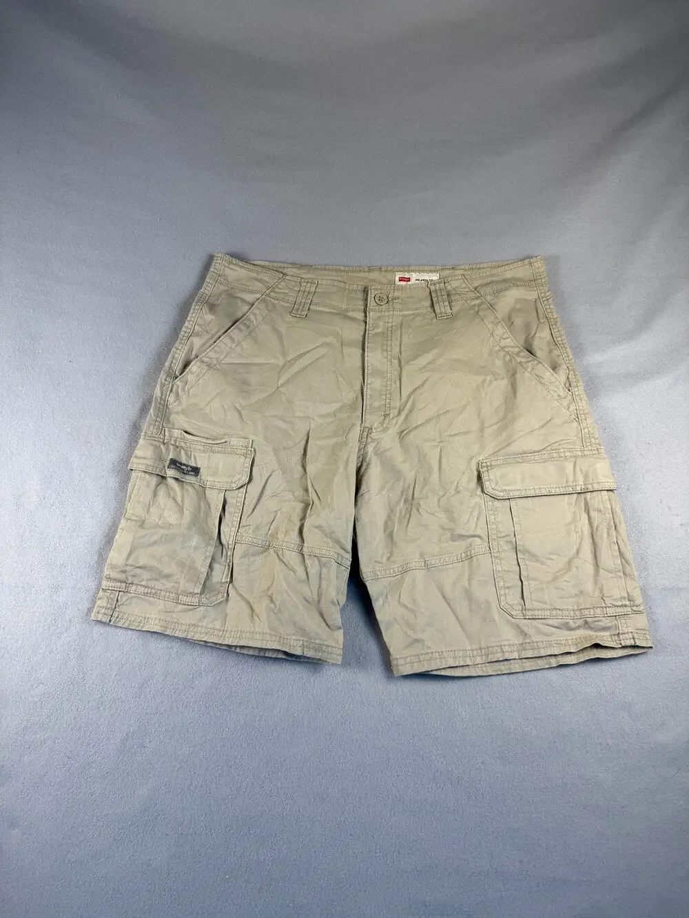 Wrangler Cargo Shorts Mens 34 Beige Relaxed Fit Utility Hiking Outdoor Sports